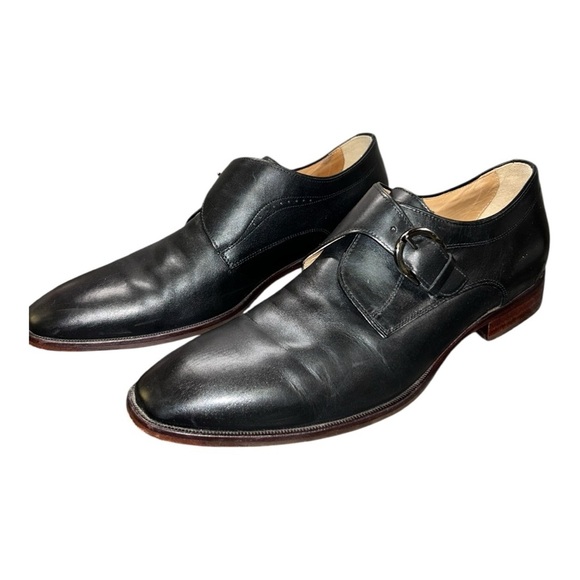 Johnston & Murphy McClain Monk Strap Black Leather Men’s 13 ME7
